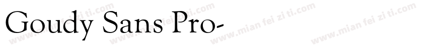Goudy Sans Pro字体转换